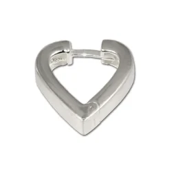 SilberDream Creole Herz matt 925 Sterling Silber Ohrring SDO304