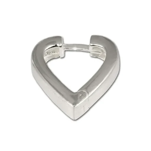 SilberDream Creole Herz matt 925 Sterling Silber Ohrring SDO304