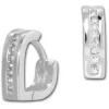 SilberDream Creole Herz Zirkonia weiß 925 Sterling Silber Ohrring SDO4261W