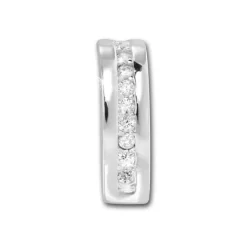 SilberDream Creole Herz Zirkonia weiß 925 Sterling Silber Ohrring SDO4261W