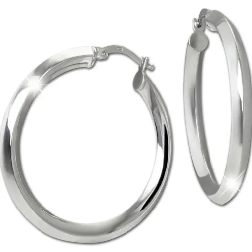 SilberDream Creole Hoop 925 Sterling Silber Damen Ohrringe SDO4461J