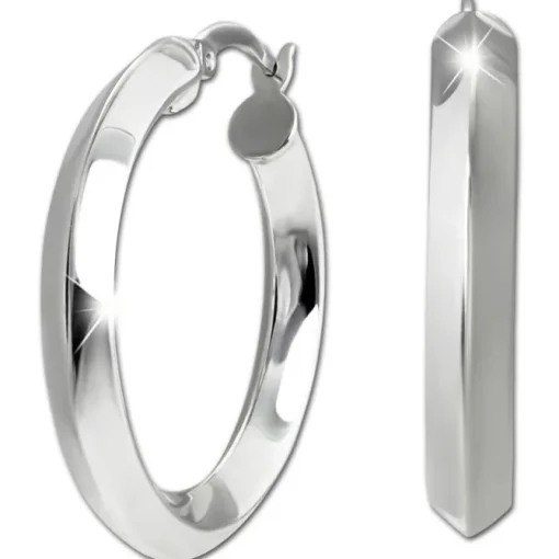 SilberDream Creole Hoop 925 Sterling Silber Damen Ohrringe SDO4462J
