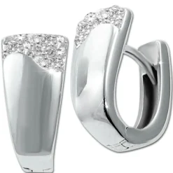 SilberDream Creole Klassik Zirkonia weiß 925 Sterling Silber Damen SDO4354W