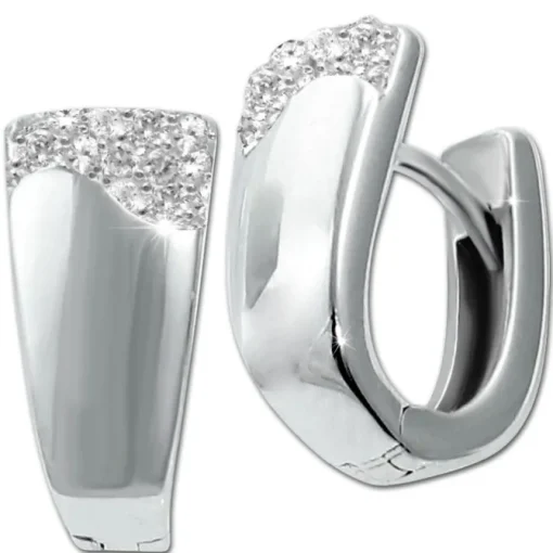 SilberDream Creole Klassik Zirkonia weiß 925 Sterling Silber Damen SDO4354W