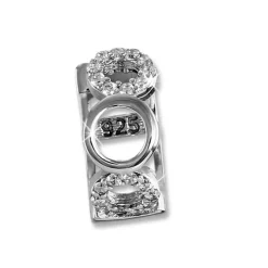 SilberDream Creole Kreise Zirkonia weiß 925 Sterling Silber Damen SDO4328W