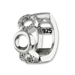 SilberDream Creole Kreise Zirkonia weiß 925 Sterling Silber Damen SDO4328W