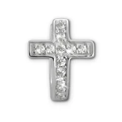 SilberDream Creole Kreuz Zirkonia weiß 925 Sterling Silber Damen SDO398W