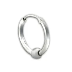 SilberDream Creole Kugel 12mm 925 Sterling Silber Unisex Ohrring SDO67301