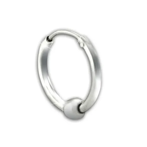 SilberDream Creole Kugel 12mm 925 Sterling Silber Unisex Ohrring SDO67301