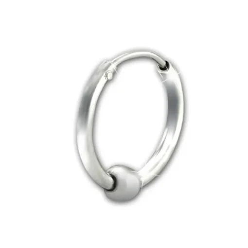 SilberDream Creole Kugel 12mm 925 Sterling Silber Unisex Ohrring SDO67301