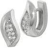 SilberDream Creole Leaf Zirkonia weiß 925 Sterling Silber Damen SDO4356W