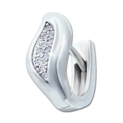 SilberDream Creole Leaf Zirkonia weiß 925 Sterling Silber Damen SDO4356W