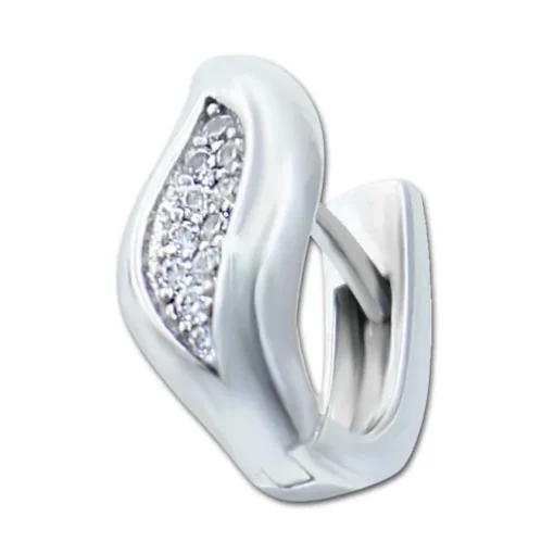 SilberDream Creole Leaf Zirkonia weiß 925 Sterling Silber Damen SDO4356W