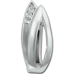 SilberDream Creole Leaves Zirkonia weiß 925 Sterling Silber Damen SDO4406W