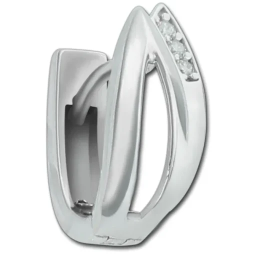 SilberDream Creole Leaves Zirkonia weiß 925 Sterling Silber Damen SDO4406W