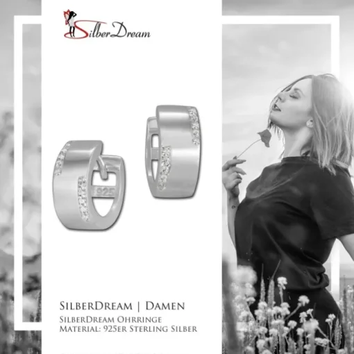 SilberDream Creole Line Zirkonia weiß 925er Silber Damen SDO4267W