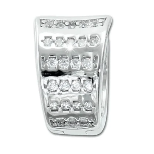 SilberDream Creole Lines Zirkonia weiß 925 Sterling Silber Damen SDO4398W