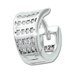 SilberDream Creole Lines Zirkonia weiß 925 Sterling Silber Damen SDO4398W