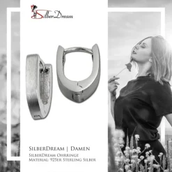 SilberDream Creole matt 925 Sterling Silber Ohrring SDO308M