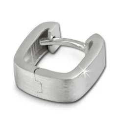 SilberDream Creole Matt eckig 925 Sterling Silber Ohrring SDO347M