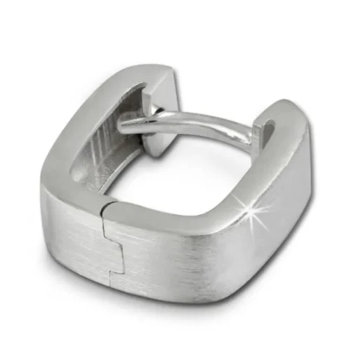 SilberDream Creole Matt eckig 925 Sterling Silber Ohrring SDO347M