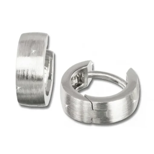 SilberDream Creole Matt klein 12mm 925 Sterling Silber Ohrring SDO333M2