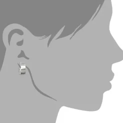 SilberDream Creole Matt klein 12mm 925 Sterling Silber Ohrring SDO333M2