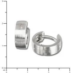 SilberDream Creole Matt klein 12mm 925 Sterling Silber Ohrring SDO333M2
