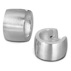 SilberDream Creole Matt 14mm 925 Sterling Silber Ohrring SDO382M