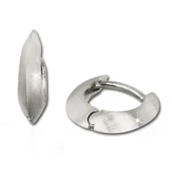 SilberDream Creole Matt 14mm 925 Sterling Silber Ohrring SDO335M4
