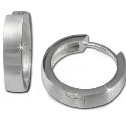 SilberDream Creole Matt 15mm 925 Sterling Silber Ohrring SDO348M