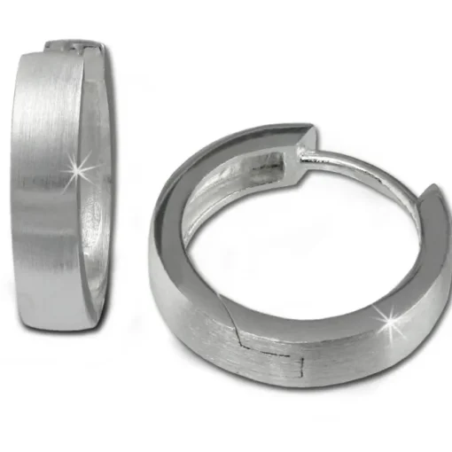 SilberDream Creole Matt 15mm 925 Sterling Silber Ohrring SDO348M