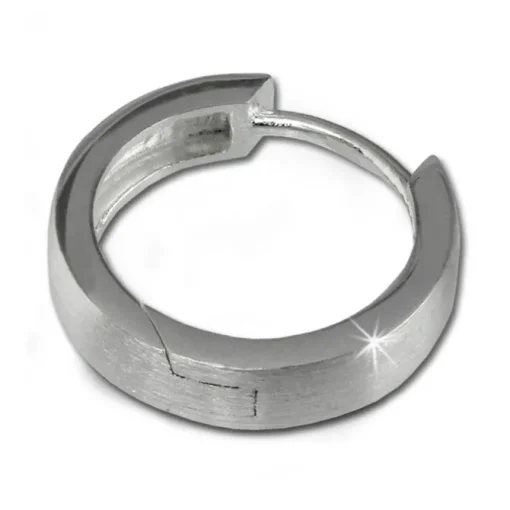 SilberDream Creole Matt 15mm 925 Sterling Silber Ohrring SDO348M