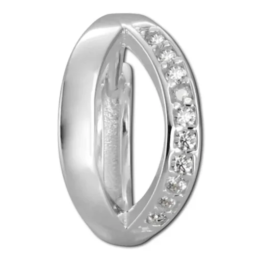 SilberDream Creole mit 10 weißen Zirkonia 925er Silber Damen SDO420W