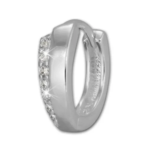 SilberDream Creole mit 8 weißen Zirkonia 925er Silber Damen SDO397W
