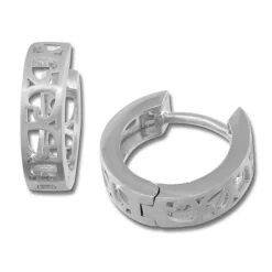 SilberDream Creole Muster Herz 925 Sterling Silber Ohrring SDO3365