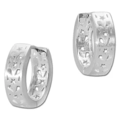 SilberDream Creole Muster Sterne 925 Sterling Silber Ohrring SDO4279M