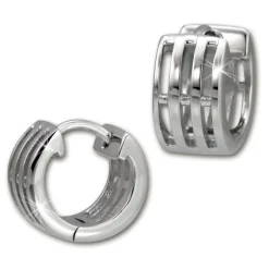SilberDream Creole Muster 13mm Ohrring 925 Sterling Silber SDO458J