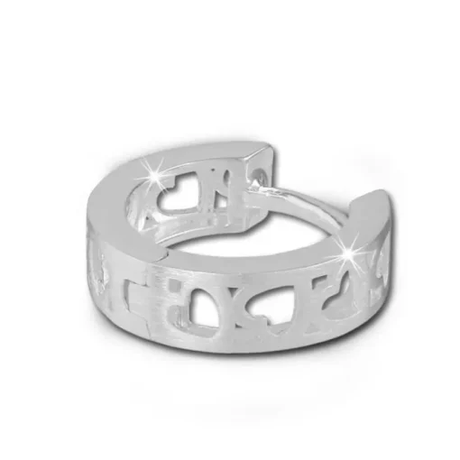 SilberDream Creole Muster Herz 925 Sterling Silber Damen Ohrring SDO376M