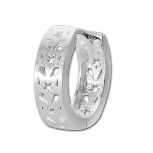 SilberDream Creole Muster Sterne 925 Sterling Silber Ohrring SDO4279M