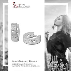 SilberDream Creole Muster Herz 925 Sterling Silber Damen Ohrring SDO376M