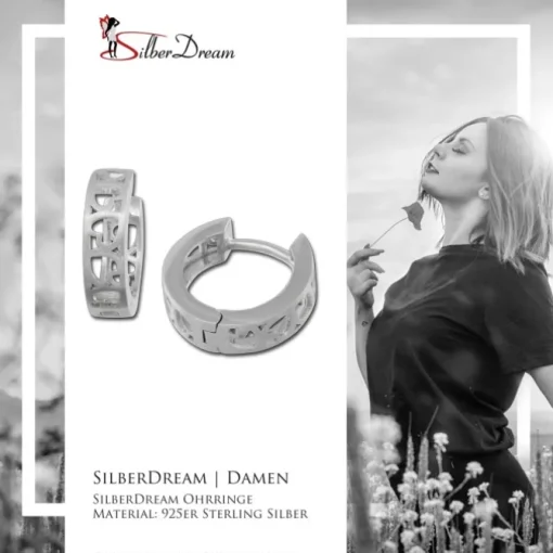 SilberDream Creole Muster Herz 925 Sterling Silber Ohrring SDO3365
