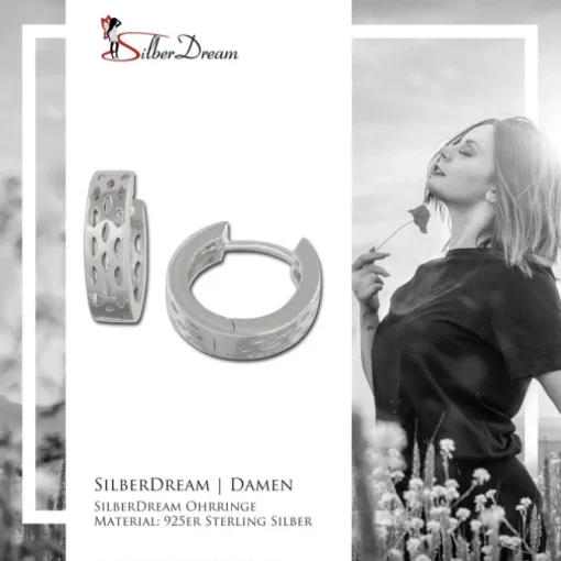 SilberDream Creole Muster Dots 925 Sterling Silber Ohrring SDO3375
