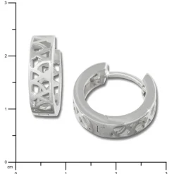 SilberDream Creole Muster Design 925 Sterling Silber Ohrring SDO3325