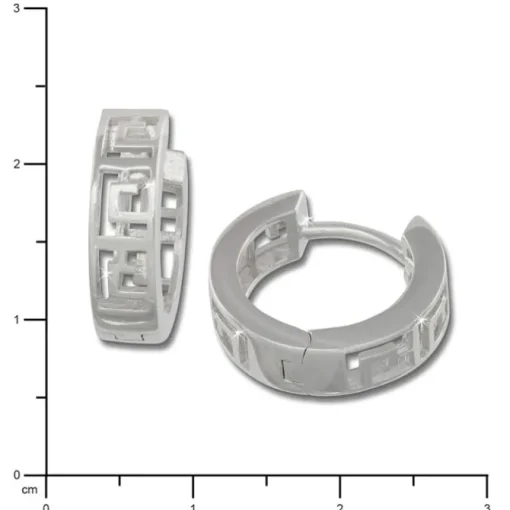 SilberDream Creole Muster Antik 925 Sterling Silber Ohrring SDO3315