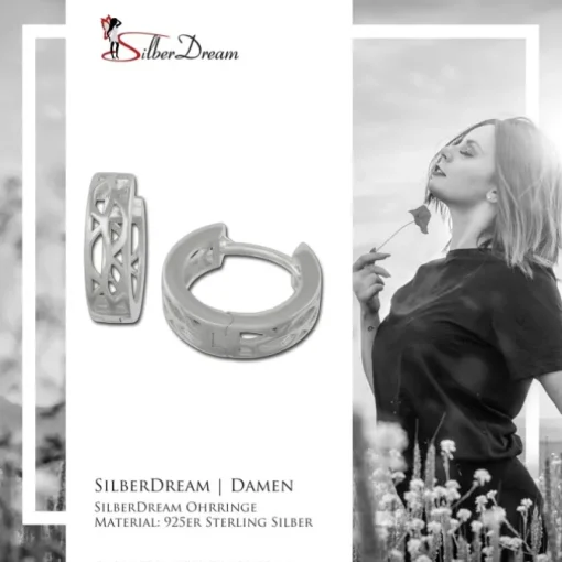 SilberDream Creole Muster 925 Sterling Silber Ohrring SDO3305