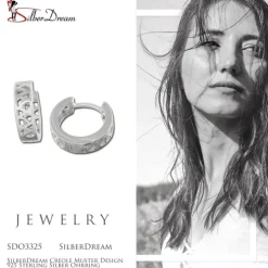 SilberDream Creole Muster Design 925 Sterling Silber Ohrring SDO3325