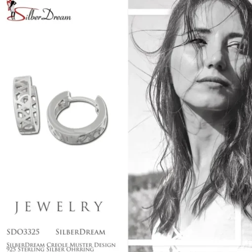 SilberDream Creole Muster Design 925 Sterling Silber Ohrring SDO3325