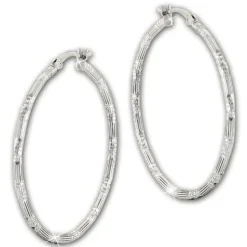 SilberDream Creole Orient 4cm 925 Sterling Silber Damen Ohrring SDO67374