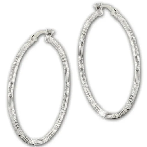 SilberDream Creole Orient 4cm 925 Sterling Silber Damen Ohrring SDO67374